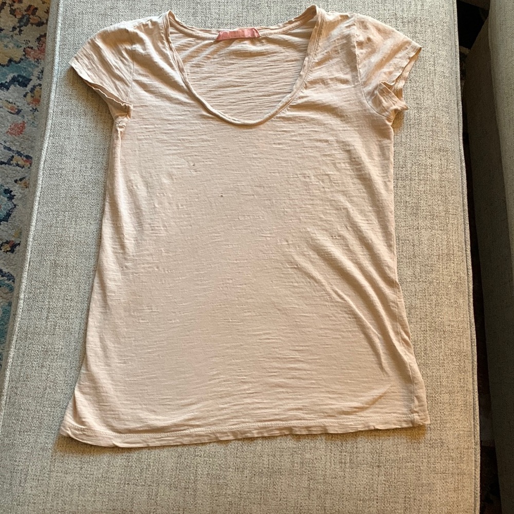 Ann Taylor LOFT sun washed tee // xs // tan